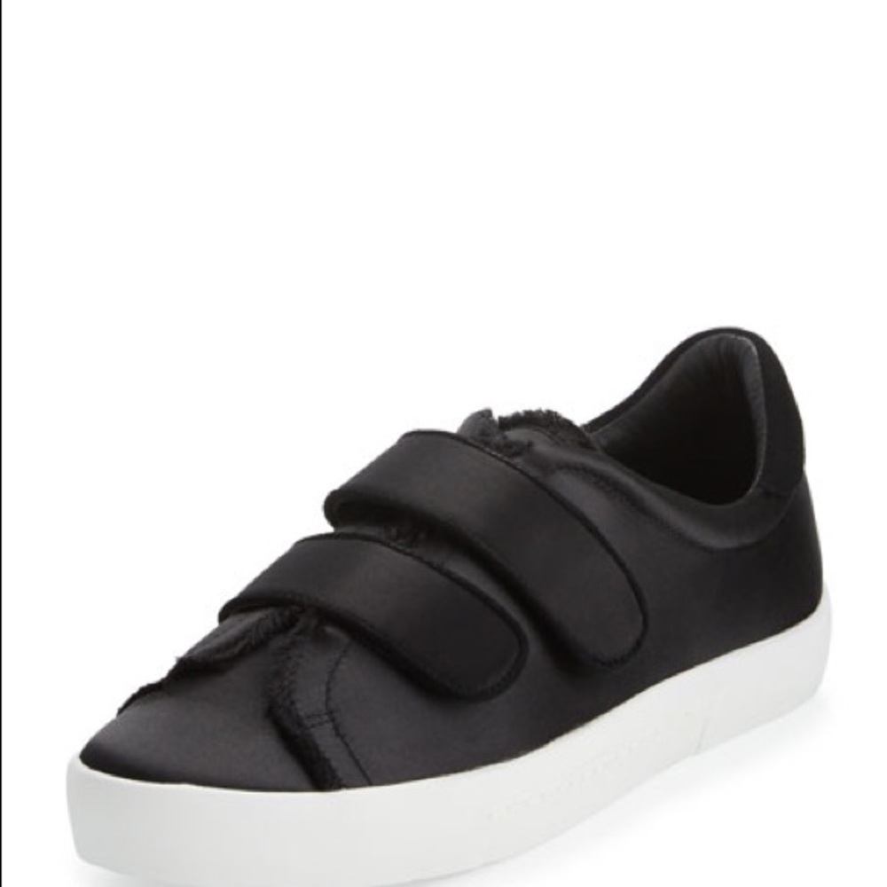 Joie satin Velcro sneakers